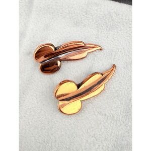 Vintage Renoir Clip On Earrings Copper Signed